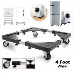 Adjustable Appliance Trolley with Wheels – Universal Heavy-Duty Stand for Refrigerator, Washing Machine, Dishwasher, Air Cooler – Front Load & Top Load Support