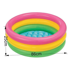 3 Rings Inflatable Sunset Glow Pool | Colorful Swimming Pool for Babies and Toddlers, Easy Setup Kids' Wading Pool for Summer Fun