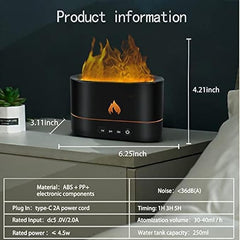 Flame Air Humidifier | Ultrasonic Aromatherapy Diffuser with Volcanic Flame Effect