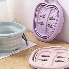 Green Collapsible Foot Spa Tub | Portable Pedicure and Relaxation Solution