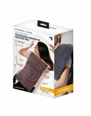Heat Massaging Weighted Heating Pad by Sharper Image – Electric Heating Pad with Vibrations