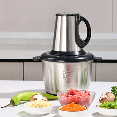 Stainless Steel Electric Blender & Meat Grinder – Portable Multifunction Food Processor for Kitchen – Powerful, Low-Noise, Safe Design for Smoothies, Sauces & Minced Meat
