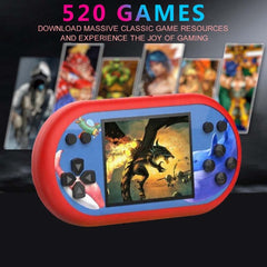 Q8 520-in-1 Handheld Game Player – Portable Retro Mini Video Console with Classic Built-in Games, 3.0” LCD Screen, Rechargeable Battery & Gift for Kids/Adults