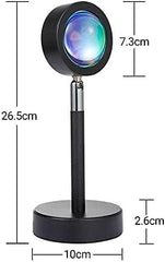 180° Rotatable USB Rechargeable Sunset Light Projector | LED Ambient Night Lamp for Bedroom, Kids, and Adults | Relaxing Home Décor Lighting
