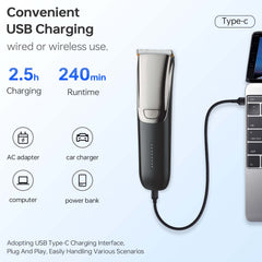 MHT-779 Rechargeable Hair Clipper – Professional Rotary Motor with 300-Minute Runtime, LED Display, Cordless Precision Trimmer for Men’s Grooming, Haircuts & Beard Styling