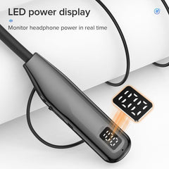 OSP 3 Bluetooth Neckband with 50H Playtime, Stereo Sound, TF Card Support, Bluetooth 5.4, Type-C Charging – Skin-Friendly & Lightweight Design