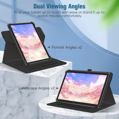 360° Rotating Tablet Case for 10/11-inch Devices – Premium PU Leather Cover with Auto Sleep/Wake, Multi-Angle Viewing, and Full Body Protection