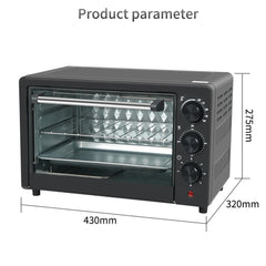 18L Multifunction Toaster Oven – 6-in-1 Convection Electric Oven with Pizza Maker, Bake, Roast, Broil, Toast & Warm Functions for Home Kitchen