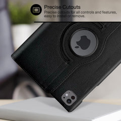 iPad Pro 11" (2024 M4) Case – 360° Rotating Smart Folio PU Leather Cover with Auto Sleep/Wake, Shockproof Protection & Multi-Angle Stand (Multi Colour)