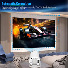 130-Inch Portable Family Projector | Android 11 Smart Mini Projector | 720P HD Home Theater & Camping Projector with WiFi and Bluetooth Connectivity
