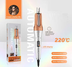 Auto Hair Curler with Ceramic-Aluminum Barrel – 360° Rotating Cord, Hair-Friendly Negative Ion Technology for Salon-Quality Curls, Lazy Waves & Big Volumes at Home