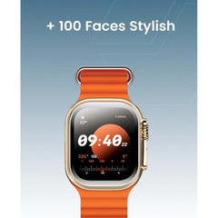 TC41 Curve Smartwatch – 2.01" AMOLED Display, GPT AI Assistant, Bluetooth Calling, Wireless Charging, IP68 Waterproof Fitness & Health Tracker for Men & Women (Orange)