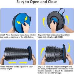 Portable Telescopic Stool – Lightweight Folding Seat with 397lb Capacity, Adjustable Height & Compact Design for Camping, Fishing, Hiking, Outdoor Adventures & Travel