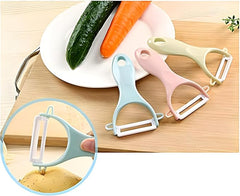 Ceramic Peeler & Sharp 'Y' Paring Knife Set | Assorted Colors, Pack of 6 | Ergonomic Kitchen Peeling & Cutting Tools