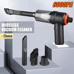 6000Pa Cordless Portable Handheld Vacuum Cleaner | High-Power Rechargeable Vacuum for Home, Office & Car | Lightweight, Compact & Easy-to-Use Cleaning Device
