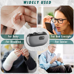 2-in-1 Electric Nail Clipper & File – USB Rechargeable Manicure & Pedicure Kit with LED Light, 2 Speeds, Portable Grooming Tool for Professional Nail Care