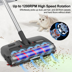 Wireless Electric Sweeper Carpet Cleaner | Handheld Portable Floor Cleaning Machine with Rotating Mop | Rechargeable Lightweight Household Cleaner for Carpet, Tile & Hardwood