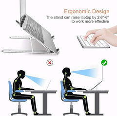 Creative Folding Laptop Stand | Adjustable & Portable Laptop Holder | Ergonomic Design for Comfortable Viewing | Compact Storage Bracket for Office, Home & Travel