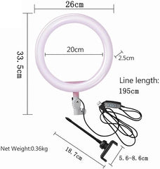 Adjustable LED Ring Fill Light with Phone Holder | Professional Lighting for TikTok, Streaming, Vlogging & Makeup | Brightness & Color Adjustable for Perfect Shots
