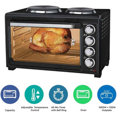 35L Electric Oven Toaster Grill – 6-in-1 Countertop Convection Oven with Rotisserie, Pizza, Baking, Toasting & Grilling Functions for Home Kitchen
