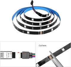5m Bluetooth LED Strip Light with USB – RGB TV Backlight, Smart App Control, Music Sync, and Remote Function for Home, Gaming Room & TV Decoration