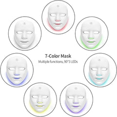 7-Color LED Light Therapy Face Mask – Professional Skin Rejuvenation Device for Anti-Aging, Acne Treatment, Wrinkle Reduction & Firm, Radiant Complexion at Home