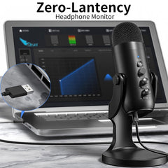 Mc-PW8 Professional USB Microphone – Condenser Desktop Microphone for Gaming, Streaming, Podcasting & Recording