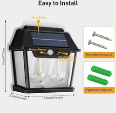 Solar Wall Lights 2023 | Modern LED Wall Sconces with Motion Sensor & Dusk-to-Dawn Features