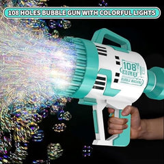 108 Holes Bubble Machine Gun | High-Output Bubble Maker for Ultimate Summer Fun