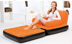 Foldable Inflatable Lazy Sofa Bed | Comfortable Single-Seat for Balcony, Garden, & Outdoor Use