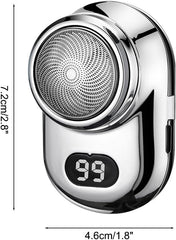 Fast Charging Digital Display Mini Shaver with Mirror | Portable USB-C Rechargeable Electric Shaver | Sleek Design & Superior Functionality