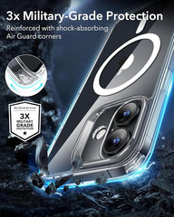 MagSafe-Compatible Magnetic Phone Case for iPhone 16 Series – Military-Grade Protection, Camera Lens Guard & Free Screen Protector