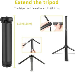 Live Set Fill Light Selfie Stick Tripod – Foldable, with Microphone & Adjustable Lighting