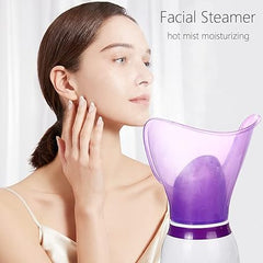 Facial Steamer | Professional Face Sauna Mask & Steam Inhaler | Moisturizer with Aroma Diffuser (Purple)
