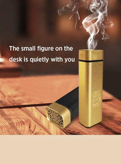 Bakhoor Rechargeable USB Power Electric Bakhoor Burner (Gold) | Portable Oud Incense Burner | Flameless Aroma Diffuser for Home & Travel
