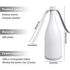 2-in-1 Fly Repellent Fan – USB Rechargeable Table Fan with Built-in LED Light, Eco-Friendly Mosquito & Insect Deterrent for Indoor & Outdoor Use