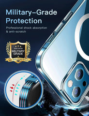 Compatible Magnetic Phone Case with Camera Control – Military-Grade Shockproof Protection for iPhone 13, 13 Mini, 13 Pro & 13 Pro Max