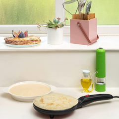 Electric Pancake & Crepe Maker with Auto Power-Off | Non-Stick Hot Plate, Automatic Temperature Control for Pancakes, Crepes, Omelets, and More