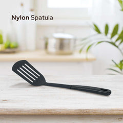 10-Piece Nonstick Cookware Set - Durable Aluminum Pots & Pans with Glass Lids, Frypan, Saucepan, Casserole, Nylon Turner, Dishwasher Safe Nonstick Cookware (Black)