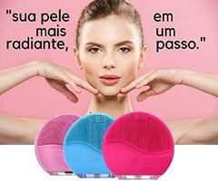 Mini Dual-Sided Smart Silicone Facial Cleansing Device – Rechargeable Electric Face Brush for Deep Cleaning, Gentle Exfoliation & Massage, Compact Skincare Tool (Multicolor)