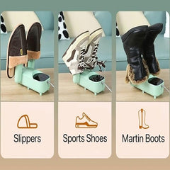 Electric Shoe Dryer with Adjustable Rack & Timer | Multi-Functional Boot Warmer & Glove Dryer for Sweaty Shoes | Portable Home & Travel Dryer
