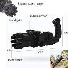 8-Hole Automatic Bubble Toy – Electric Bubble Machine for Kids, Outdoor Summer Fun Bubble Maker with Powerful Motor, Endless Bubble Blower for Parties, Playtime & Events