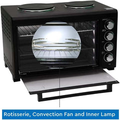 OE-1415 35L Electric Oven Toaster Grill – 6-in-1 Countertop Oven with Convection, Rotisserie, Pizza Function, Adjustable Temperature, Timer, Versatile Cooking Appliance