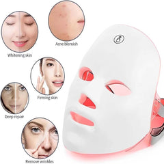 7-Color LED Light Therapy Face Mask – Professional Skin Rejuvenation Device for Anti-Aging, Acne Treatment, Wrinkle Reduction & Firm, Radiant Complexion at Home