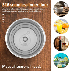 450ml Insulated Travel Coffee Mug with Temperature Display | Double-Walled Stainless Steel Thermos for Hot & Cold Drinks, Leakproof Vacuum Bottle for Office & Travel