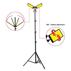 LED Work Light with Telescoping Tripod | 20,000 Lumen Dual-Head Adjustable Stand Light | Ideal for Construction, Outdoor, and Indoor Lighting