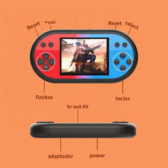 Q8 520-in-1 Handheld Game Player – Portable Retro Mini Video Console with Classic Built-in Games, 3.0” LCD Screen, Rechargeable Battery & Gift for Kids/Adults