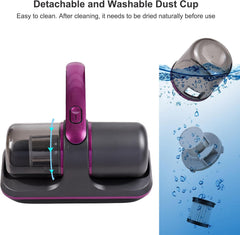 100W Cordless Mattress Vacuum with UV Light, 8000Pa Suction Power, 2-Speed Modes & 250ml Dust Cup – Deep Cleaner for Bedding, Sofa & Clothes