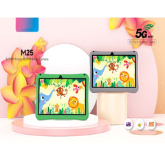 M25 Kids Tablet 10.1" Android – 6GB RAM, 256GB Storage, Child-Friendly Educational & Entertainment Device with Parental Controls, Durable Design & Multi-Colour Case