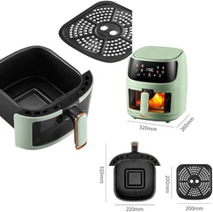 2400W Air Fryer – Large 8L Digital Air Fryer with LED Touch Panel, Adjustable Temperature & Preset Modes for Fast, Healthy Family Cooking